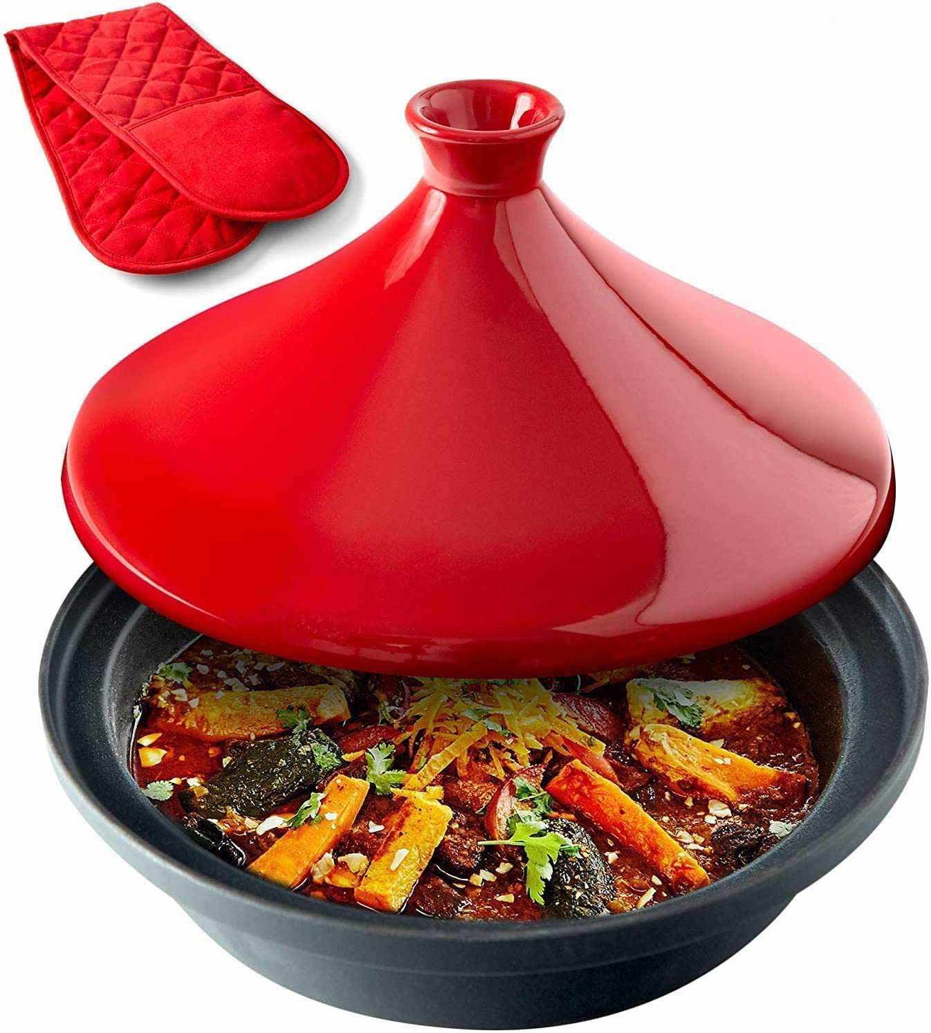 Uno Casa 3.6-Quart Enameled Cast Iron Moroccan Tagine
