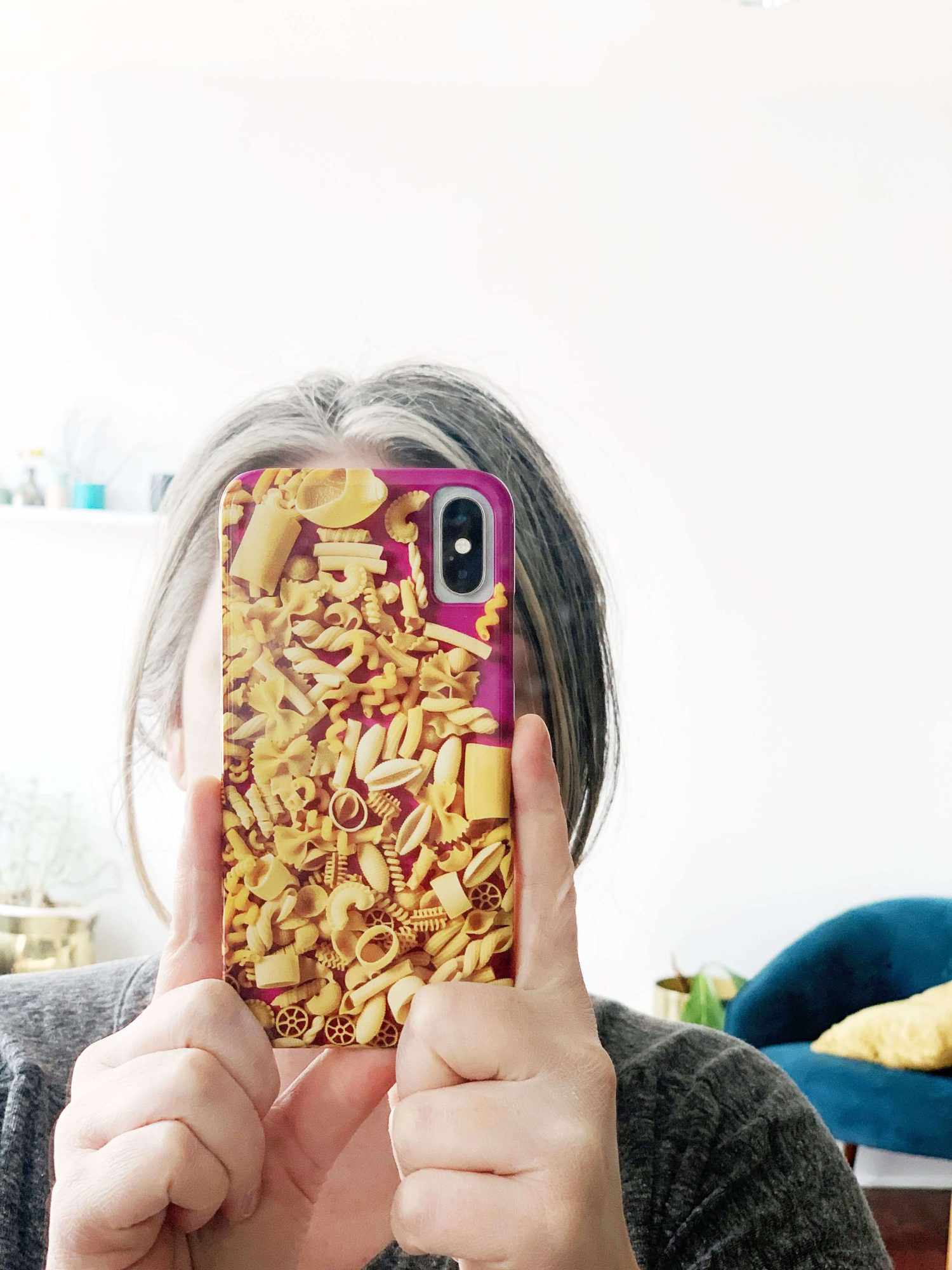 Example of pasta themed phone casing