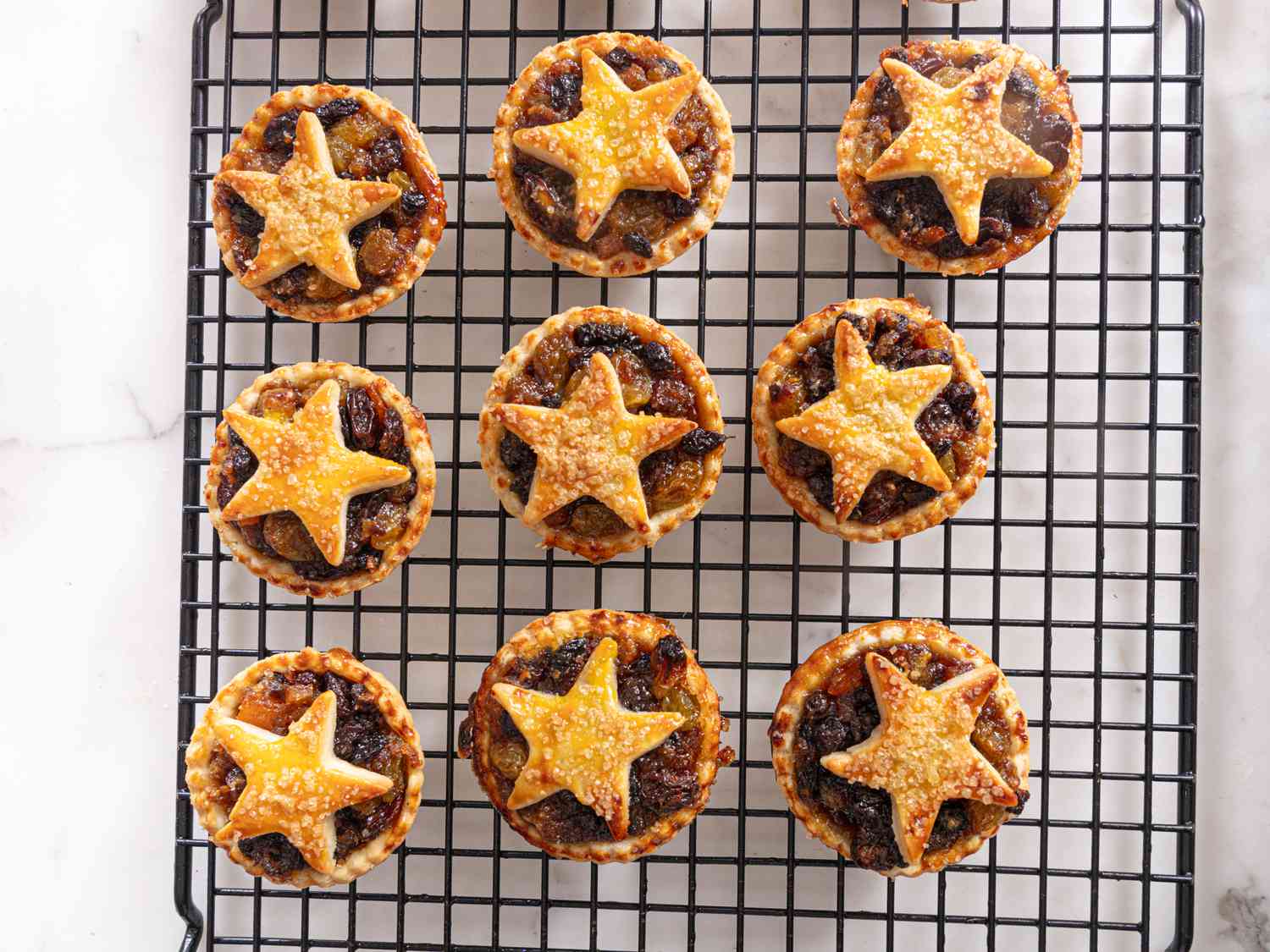 baked pies on a cooling rack 