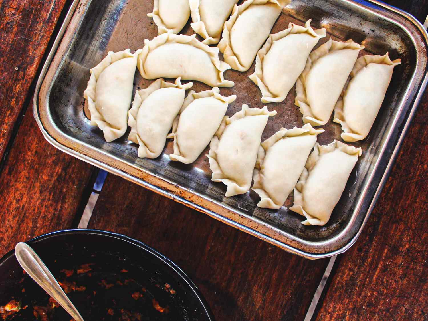 Charqui empanadas ready to be baked