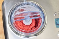 An overhead view of the Breville Smart Scoop Ice Cream Compressor