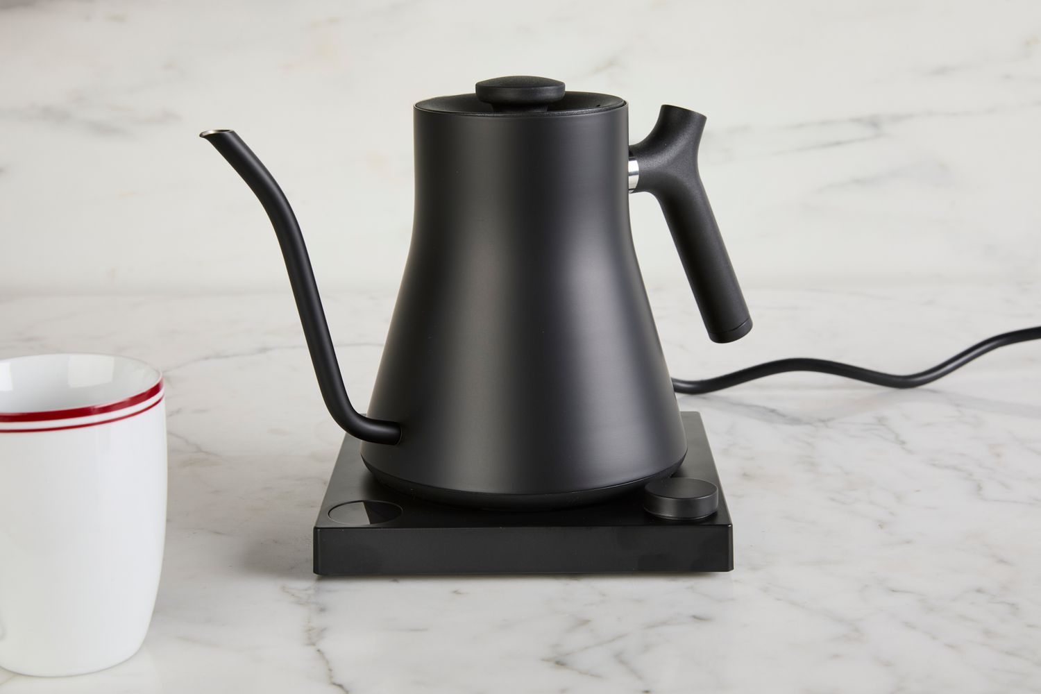 Fellow Stagg EKG Electric Gooseneck Kettle on counter