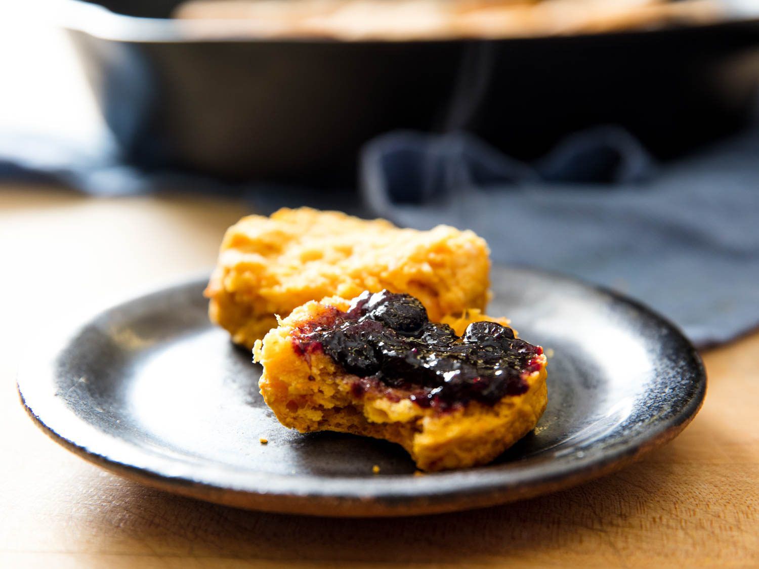 sweet potato biscuit with jam