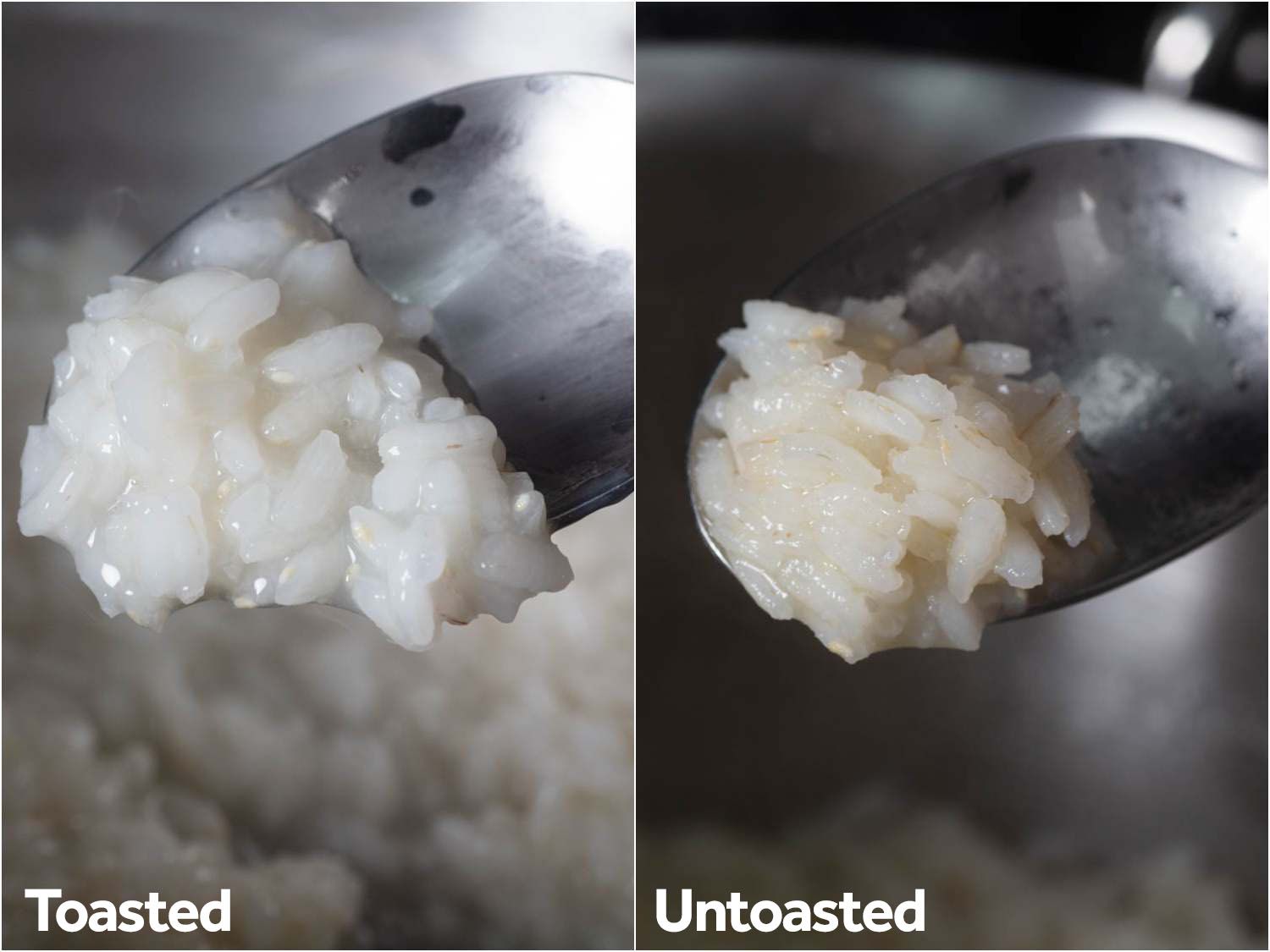 Toasted vs untoasted arborio rice for risotto