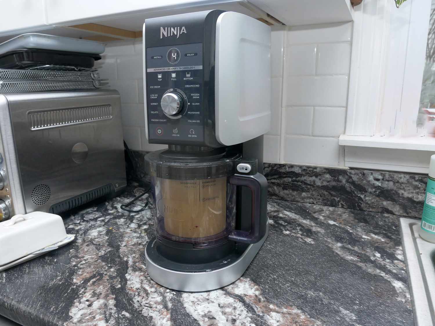 ninja creami on a countertop