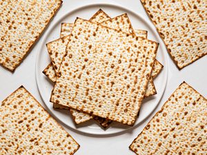 Stacks of matzo.
