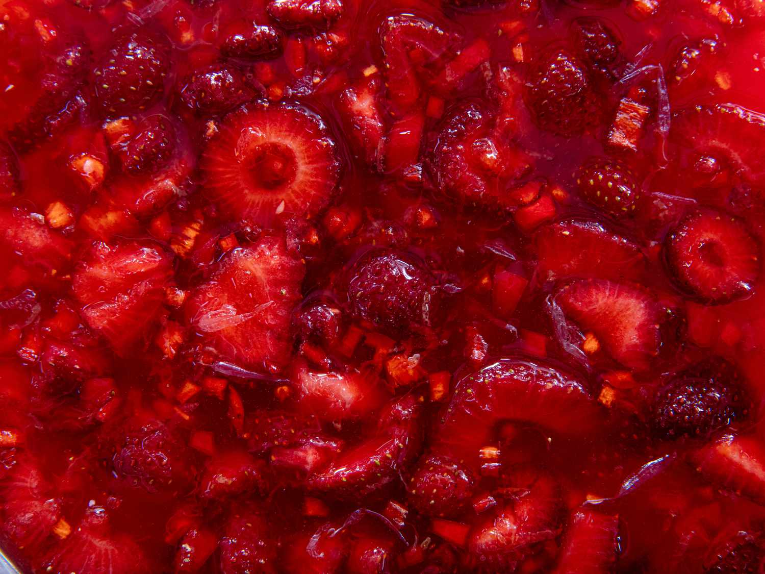 Overhead view of spicy lemonade base