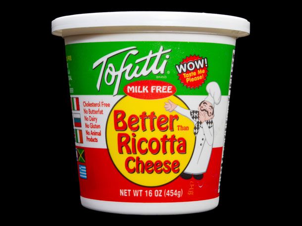 A tub of tofutti vegan ricotta cheese.