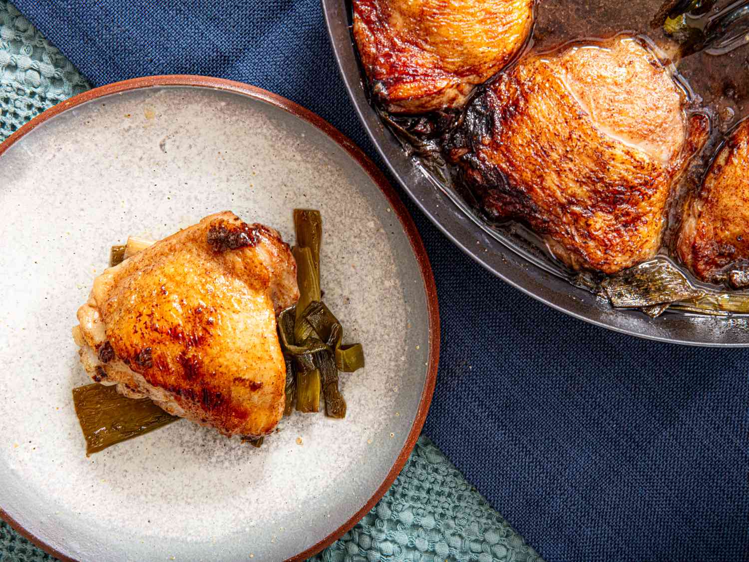 Overhead view of chicken