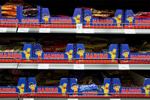 A Haribo candy section at a grocery store in Berlin.