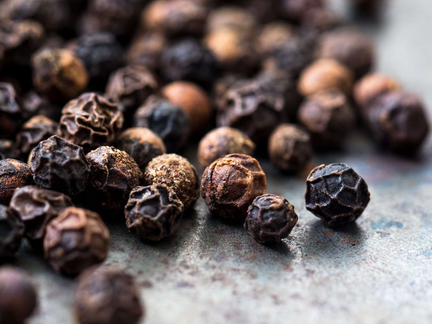 Macro close-up of Lampong peppercorns