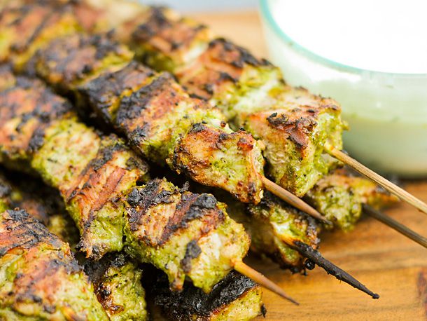 jerk pork skewers