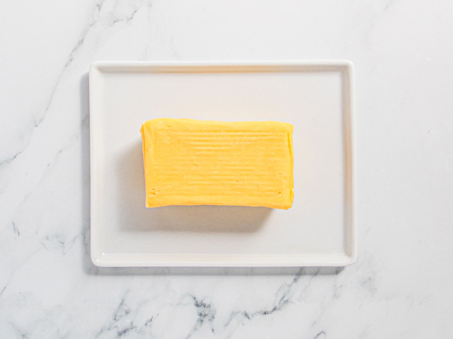 Overhead view of French butter