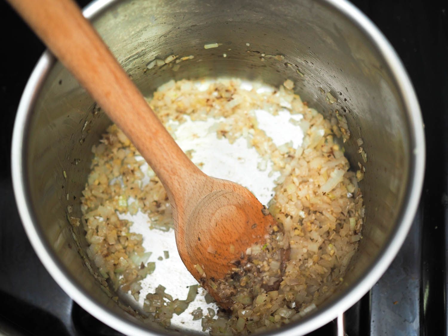 Minced onion, garlic and ginger.