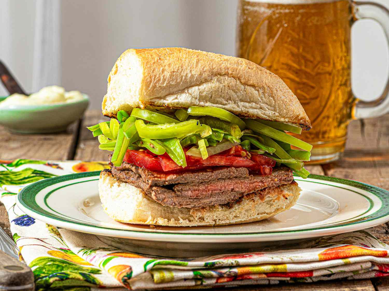 Side view of finished sandwich