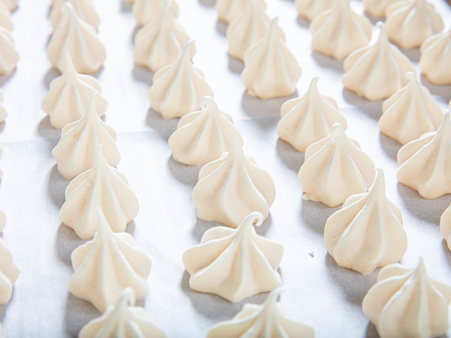 Baked meringues.