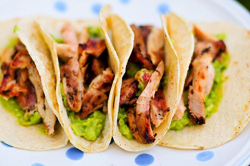 beer-marinated chicken tacos