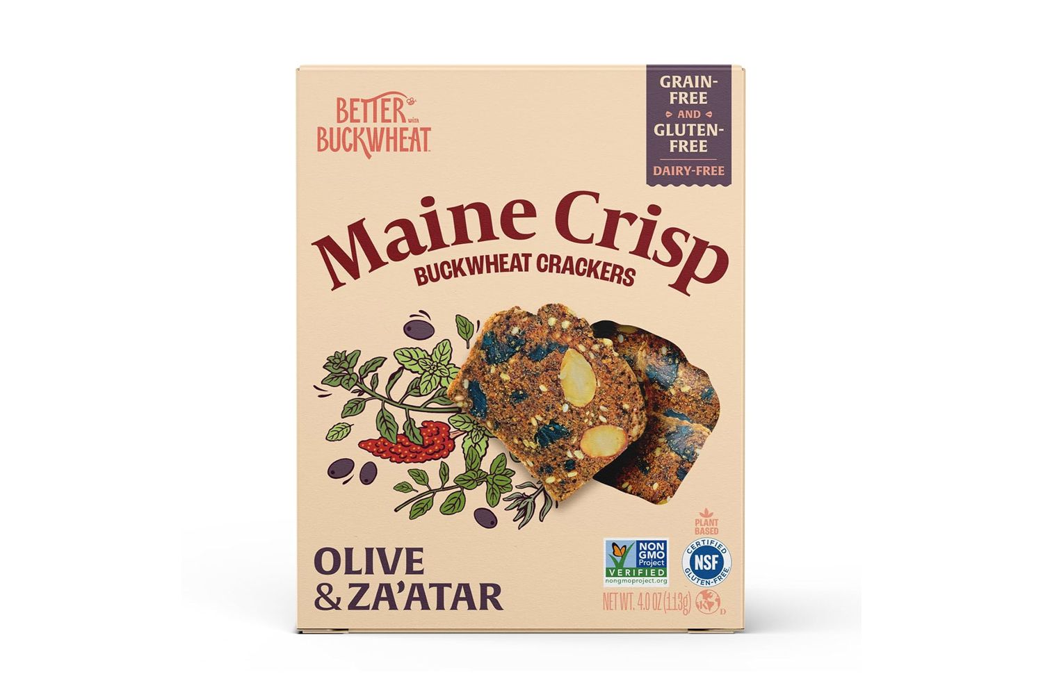 Maine Crisp Olive &amp; Za atar Crackers