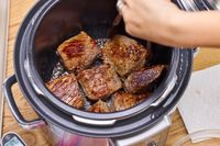 Meat is seared in the Breville the Fast Slow Pro