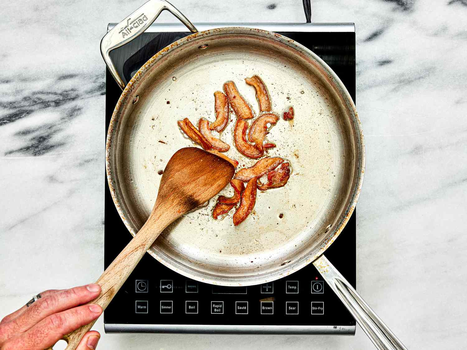 Overhead view of fate rendering in pan