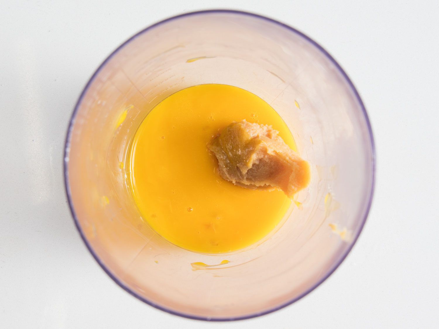 Egg yolks and miso.