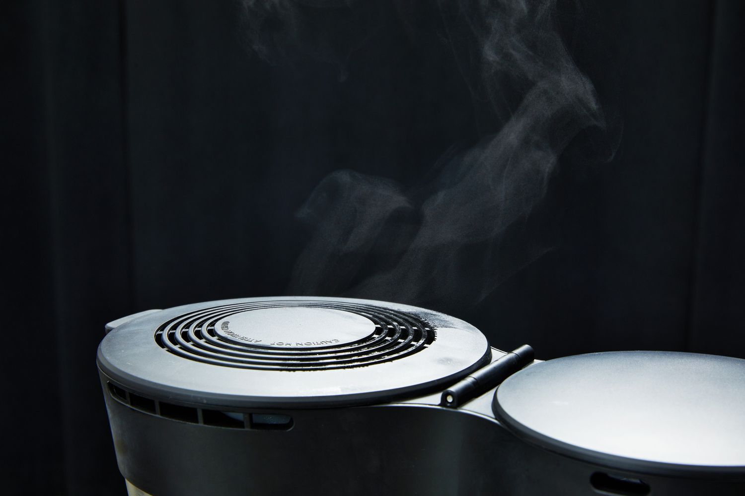 steam coming from top of the OXO Brew 9-Cup Coffee Maker