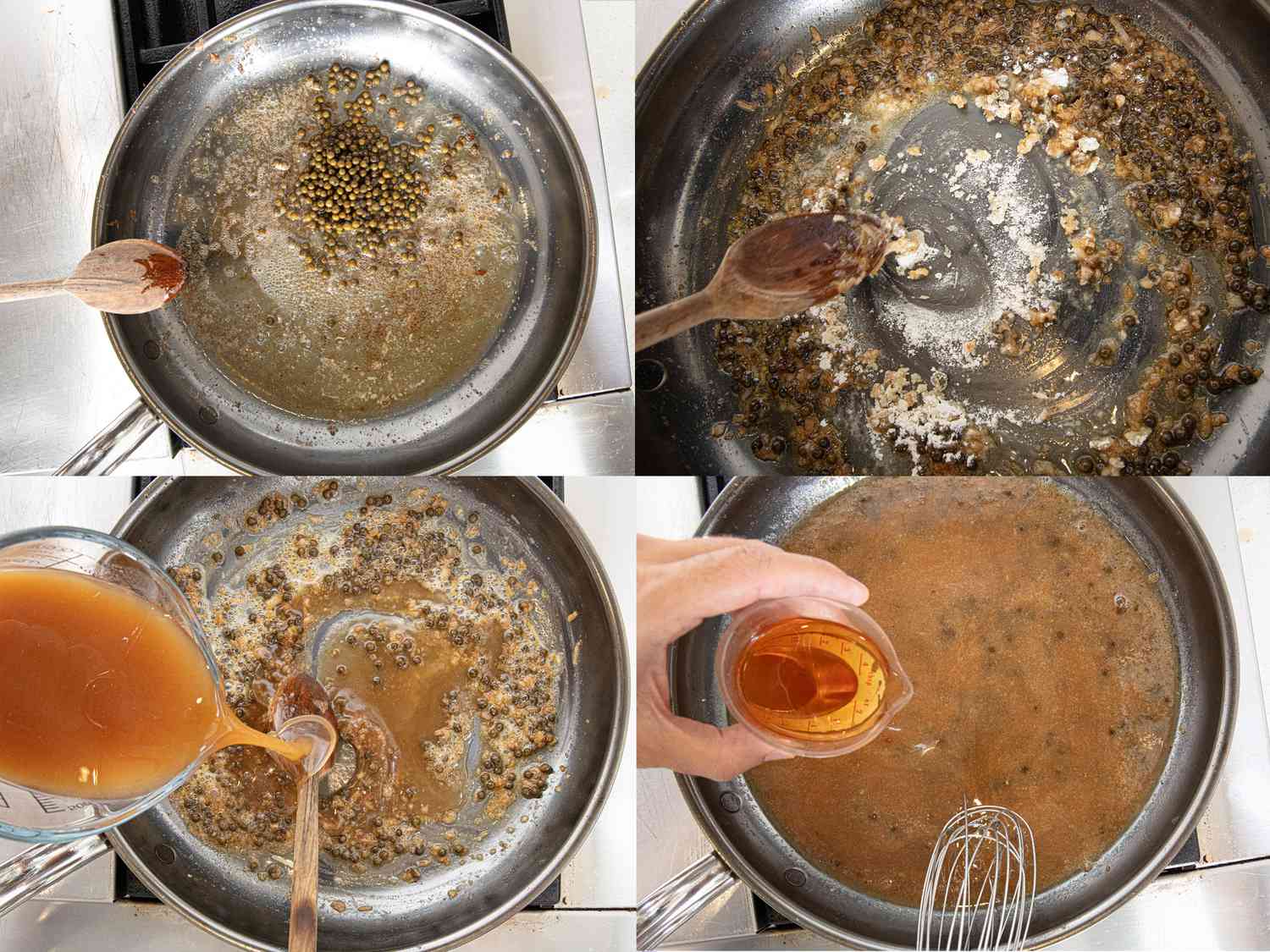 Overhead view of building sauce