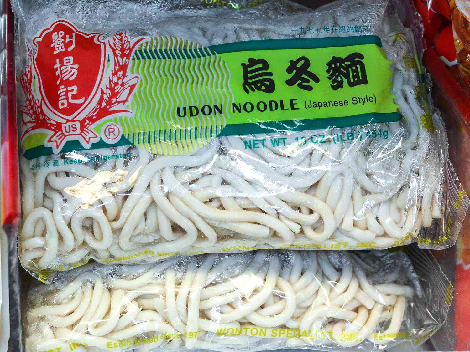 A package of udon noodles.