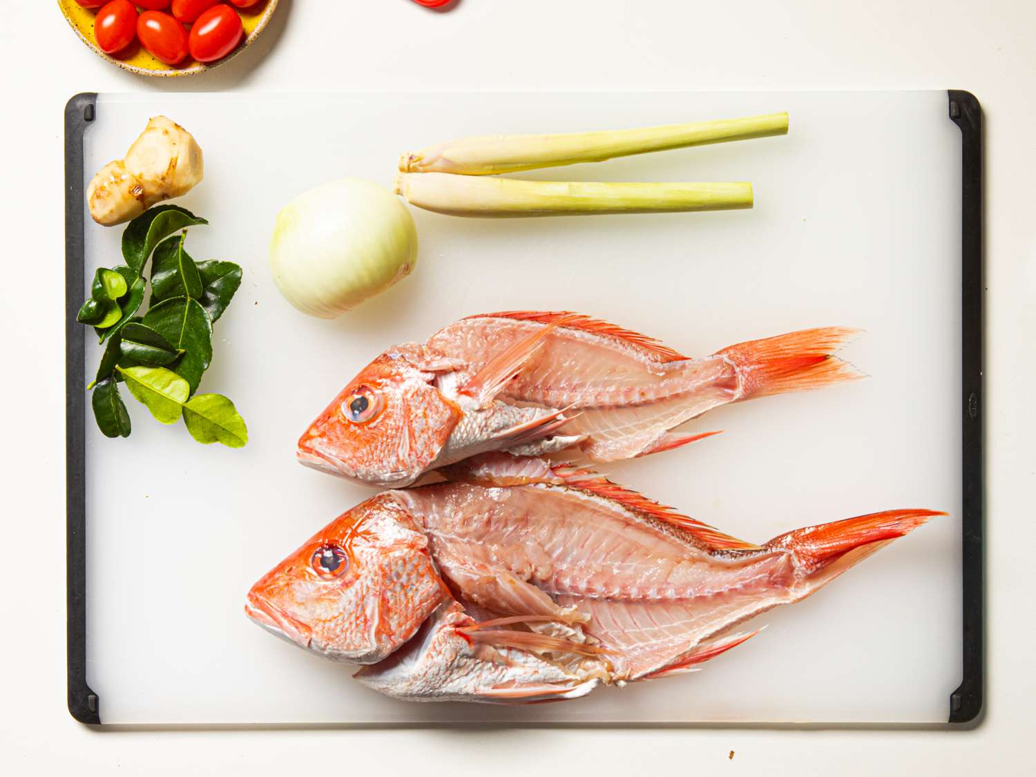 Ingredients on a cutting board