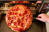 a pizza in the joule oven