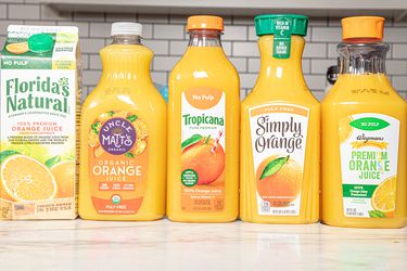 5 of the 6 orange juices