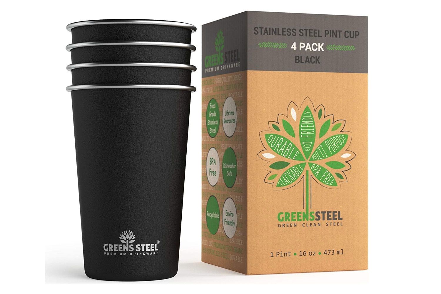 Greens Steel Stainless Steel Cups