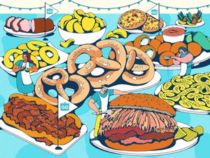 Illustration of complex snacks to tackle on gameday 