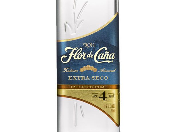bottle of Flor de Cana Extra Seco rum