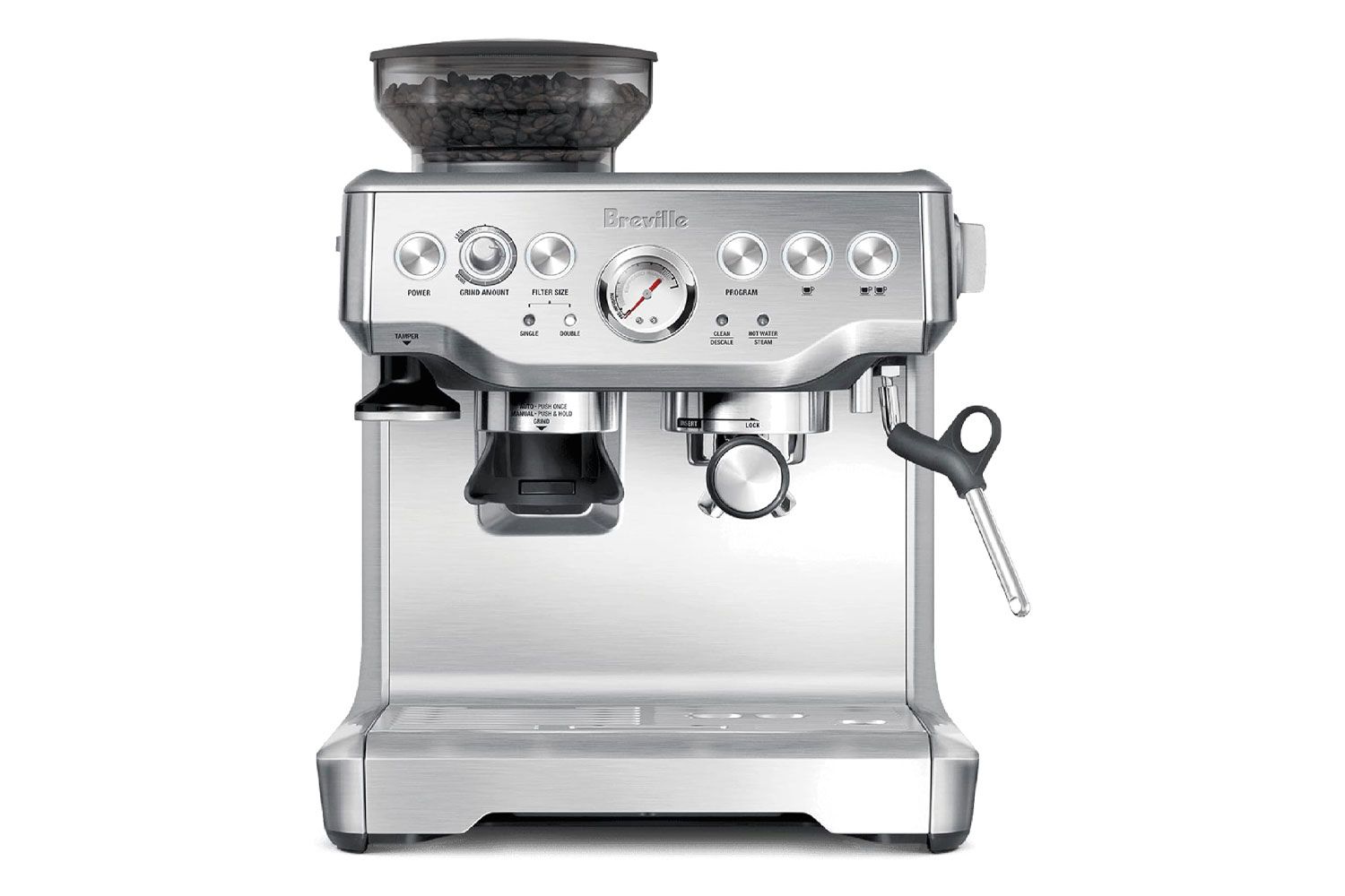 Breville Barista Express Espresso Machine, One Size, Brushed Stainless Steel