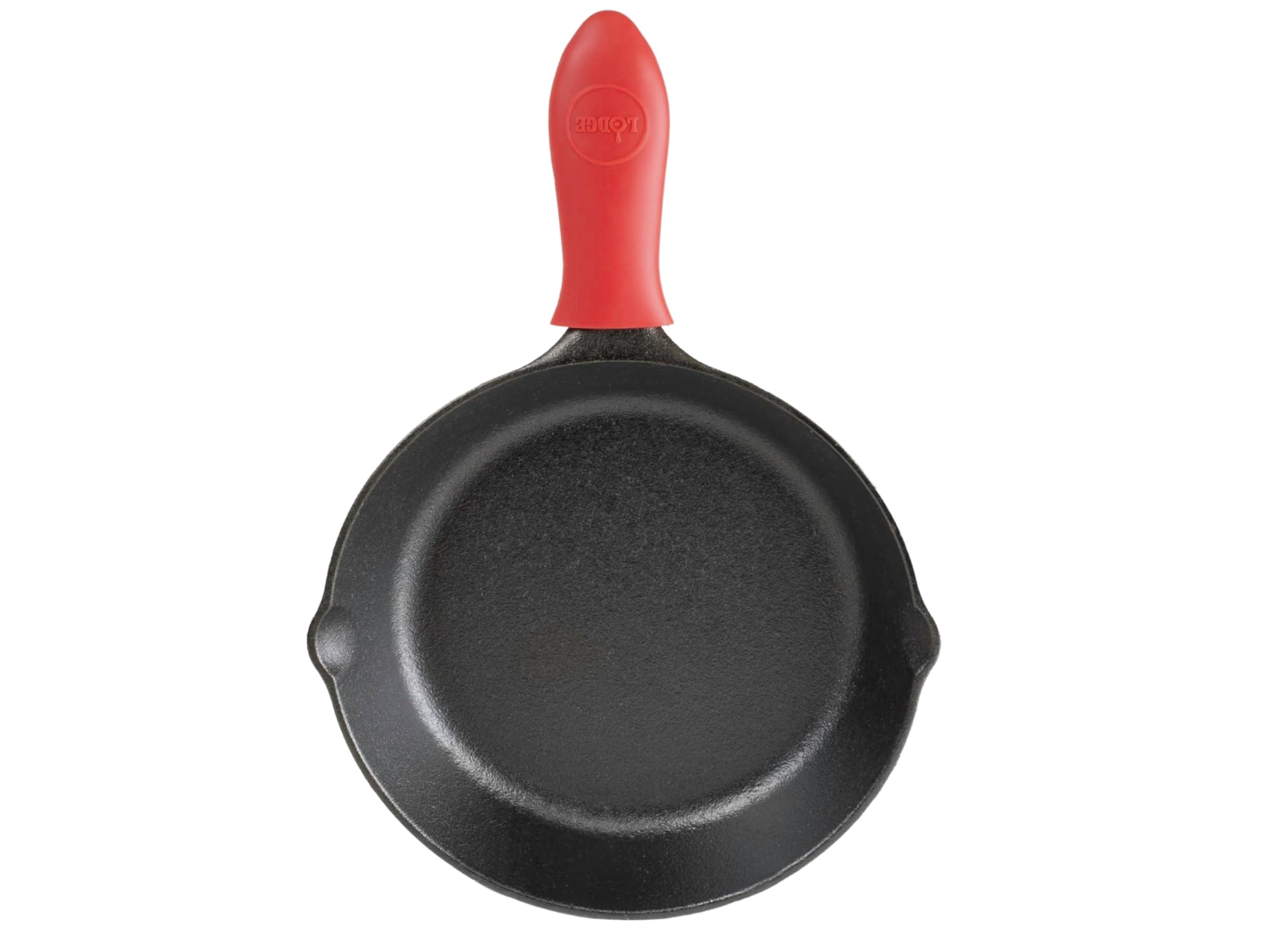 A black cast iron pan on a white background