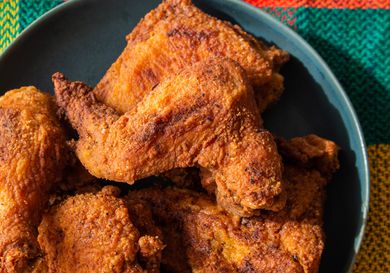 a plate of copycat Pollo Campero fried chicken 