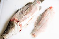 A fish after being sliced with the Wüsthof Classic Fish Fillet Knife