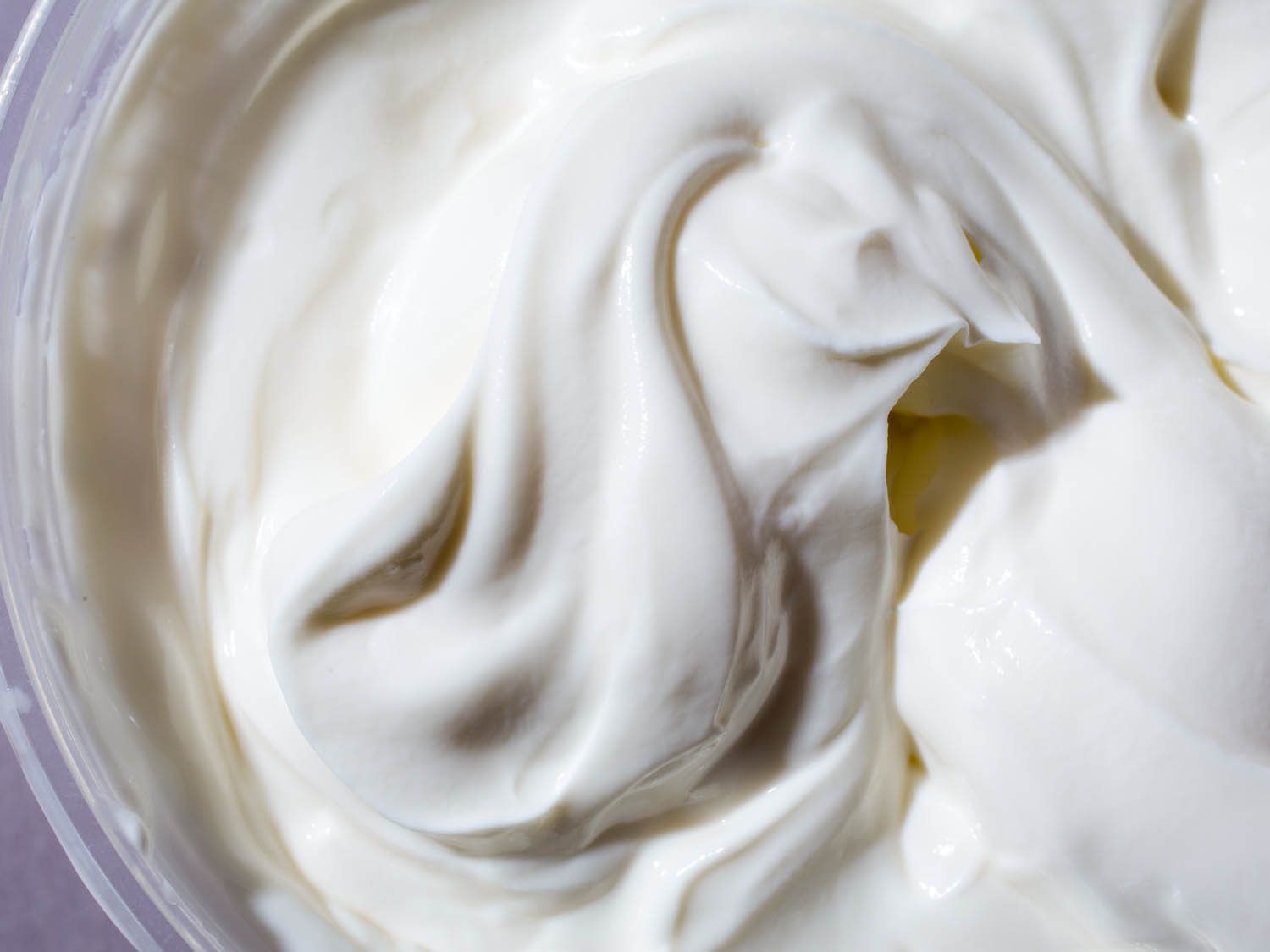 Close up of thick luscious yogurt.