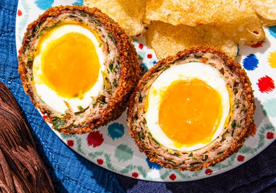 Overhead view of Scotch Eggs